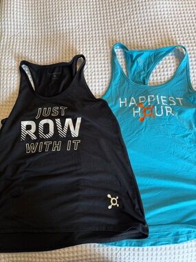 Orangetheory Black & Teal Racerback Workout Tanks